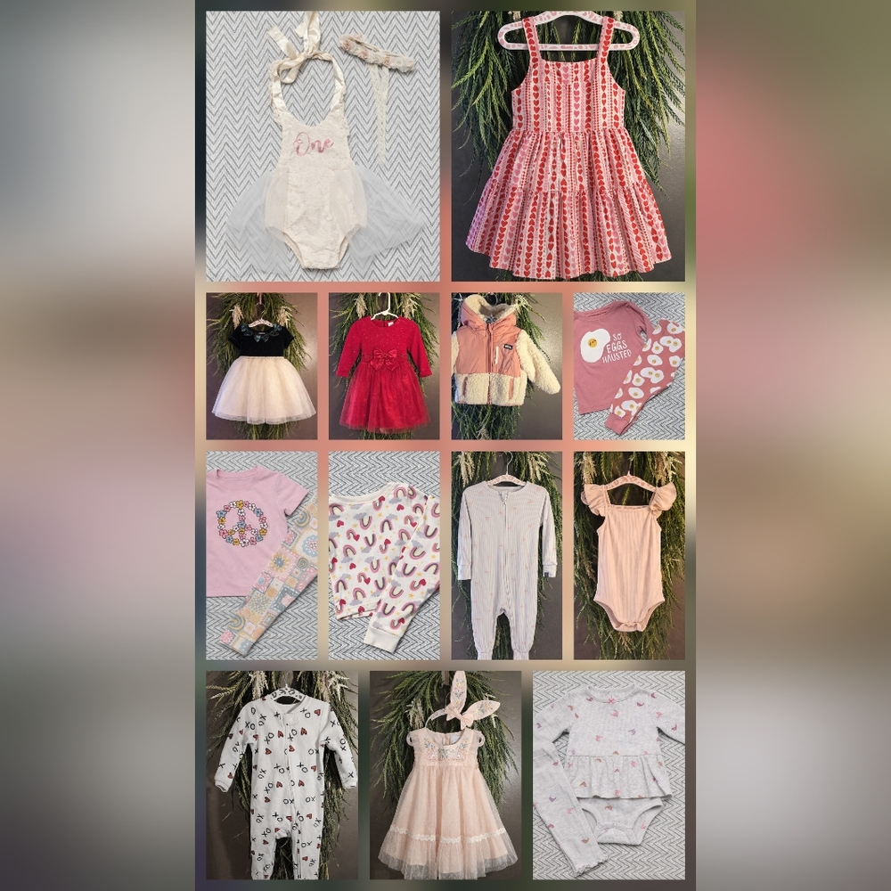 12 & 18 MONTH Girls clothing Lot